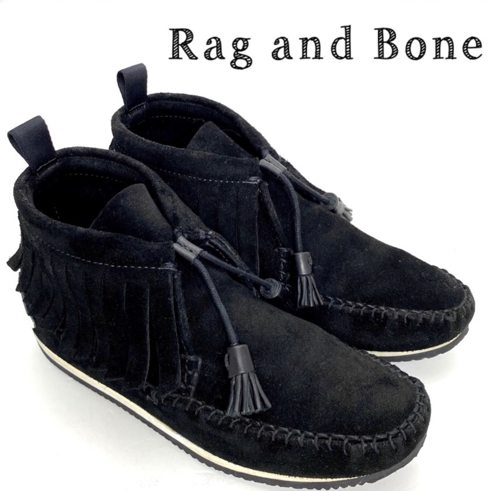 Rag and Bone Ghita Suede Fringe Moccasins